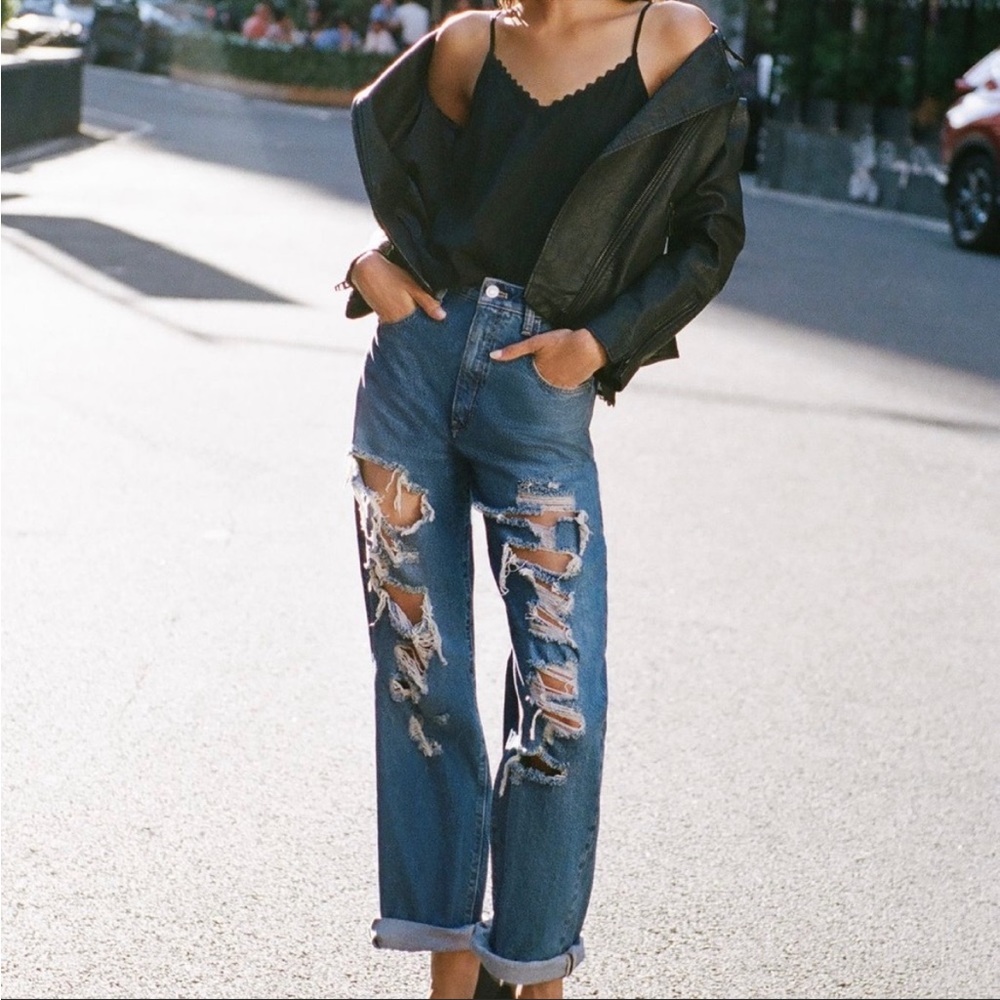 Anthropologie Pilcro The Joey High Rise Straight Leg Jeans 28